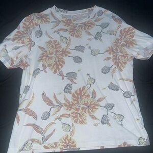 All Saints White and Orange Floral Tee